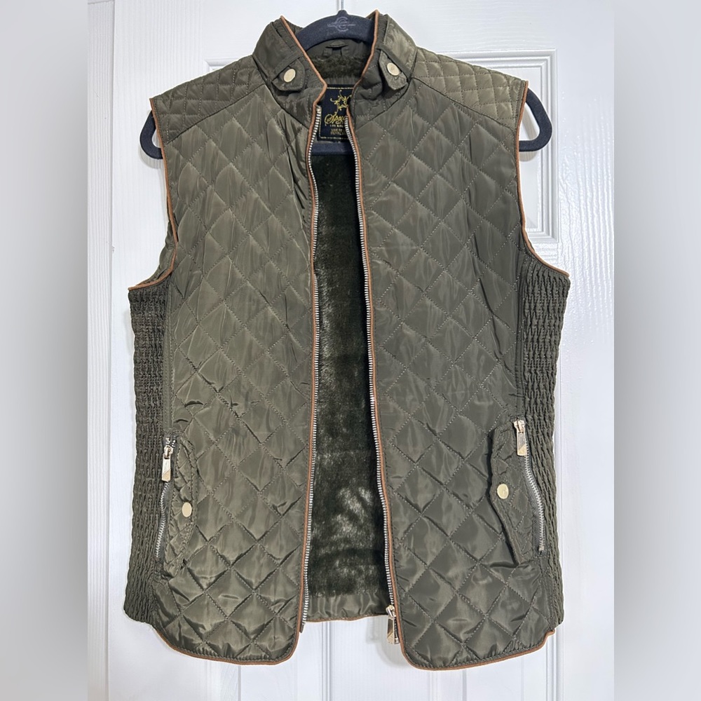 Green puffy vest